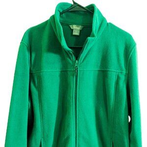 Natural Reflections Womens Size XL Green Fleece Jacket